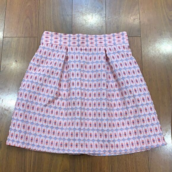 Blue Rain Pink, Coral & Blue Printed Skirt Small - Picture 1 of 4